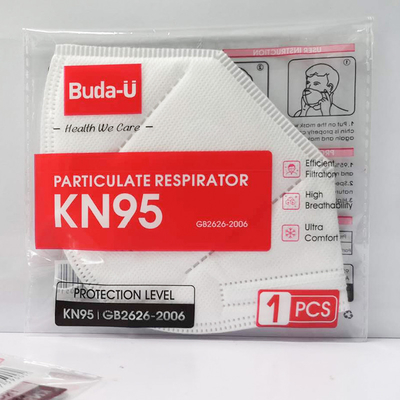 Máscara branca padrão do respirador KN95 de GB2626-2019 Buda-U