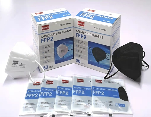 Partícula FFP2 que filtra a meia máscara, máscara do respirador FFP2, certificação do CE 0370, disponível branco preto