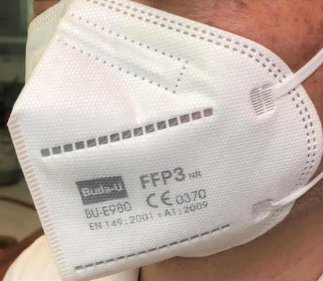 Nenhuma válvula FFP3 dobrou a máscara FFP3 que filtra a meia máscara no padrão da UE com Earloops