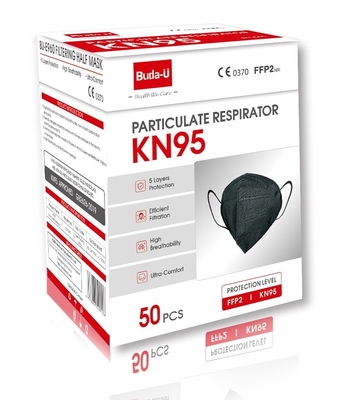 Máscara respiratória de alta eficiência de filtragem KN95 tecido soprado