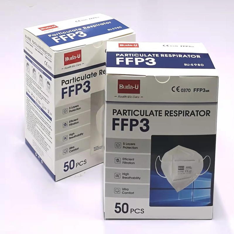 Certificação ínfima do CE da máscara do respirador FFP3, FFP3 máscara com Earloops, nenhum respirador da máscara protetora de faixa principal FFP3