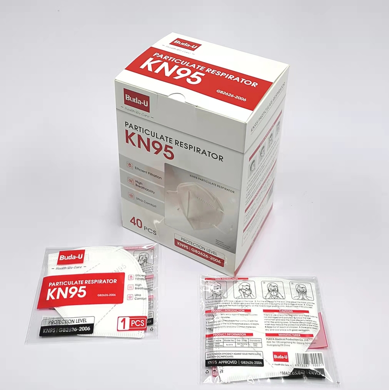Máscara respiratória KN95 descartável aprovada pela EUA 5 camadas