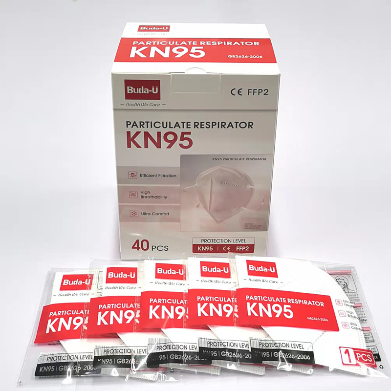 O respirador KN95 aprovado EUA mascara GB2626-2019 o padrão 40pcs branco