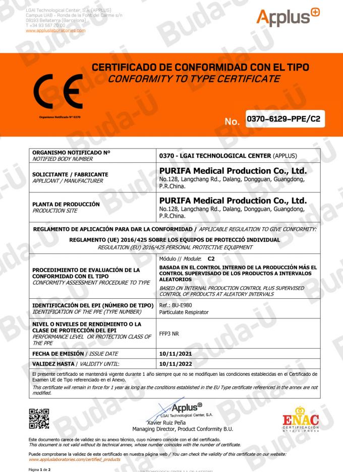 Certificado do C2 do módulo do CE 0370 – 1of 2