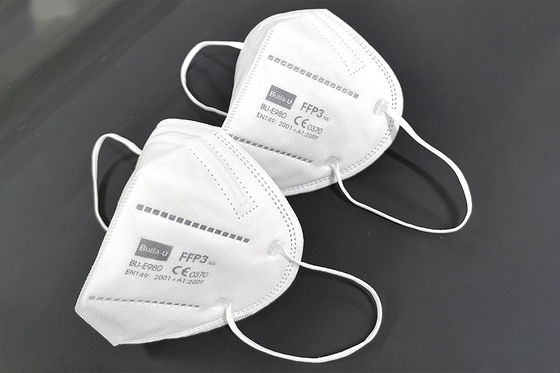 Respirador da máscara protetora de Buda-U FFP3, partículas FFP3 que filtram a meia máscara com o tipo de dobramento da certificação do CE, branco