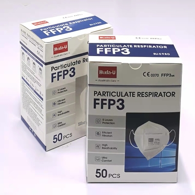 Certificação ínfima do CE da máscara do respirador FFP3, FFP3 máscara com Earloops, nenhum respirador da máscara protetora de faixa principal FFP3