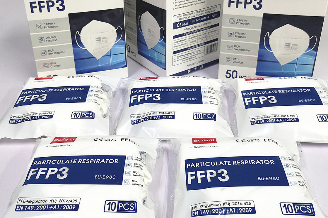 Partícula FFP3 que filtra a meia máscara, FFP3 respirador ínfimo respirável, projeto de embalagem excelente